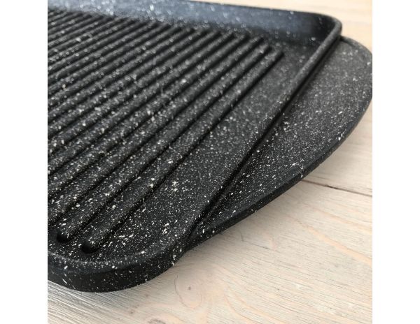 Plancia Barbecue Rettangolare Grigliata 27 x 40 Cm Per Fornello A Gas