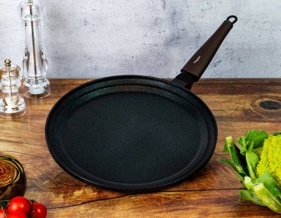 Testo Romagnolo Liscio Padella In Pietra Lavica Antiaderente antigraffio Liscio 32cm 2